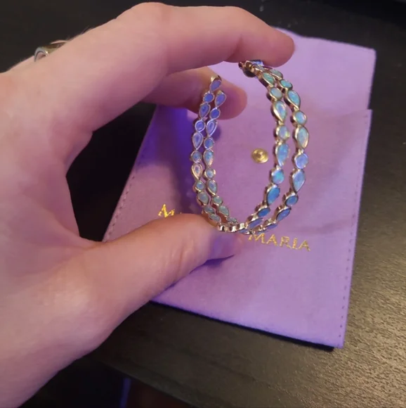 NWT Melinda Maria Opal Earrings - Picture 2 of 10